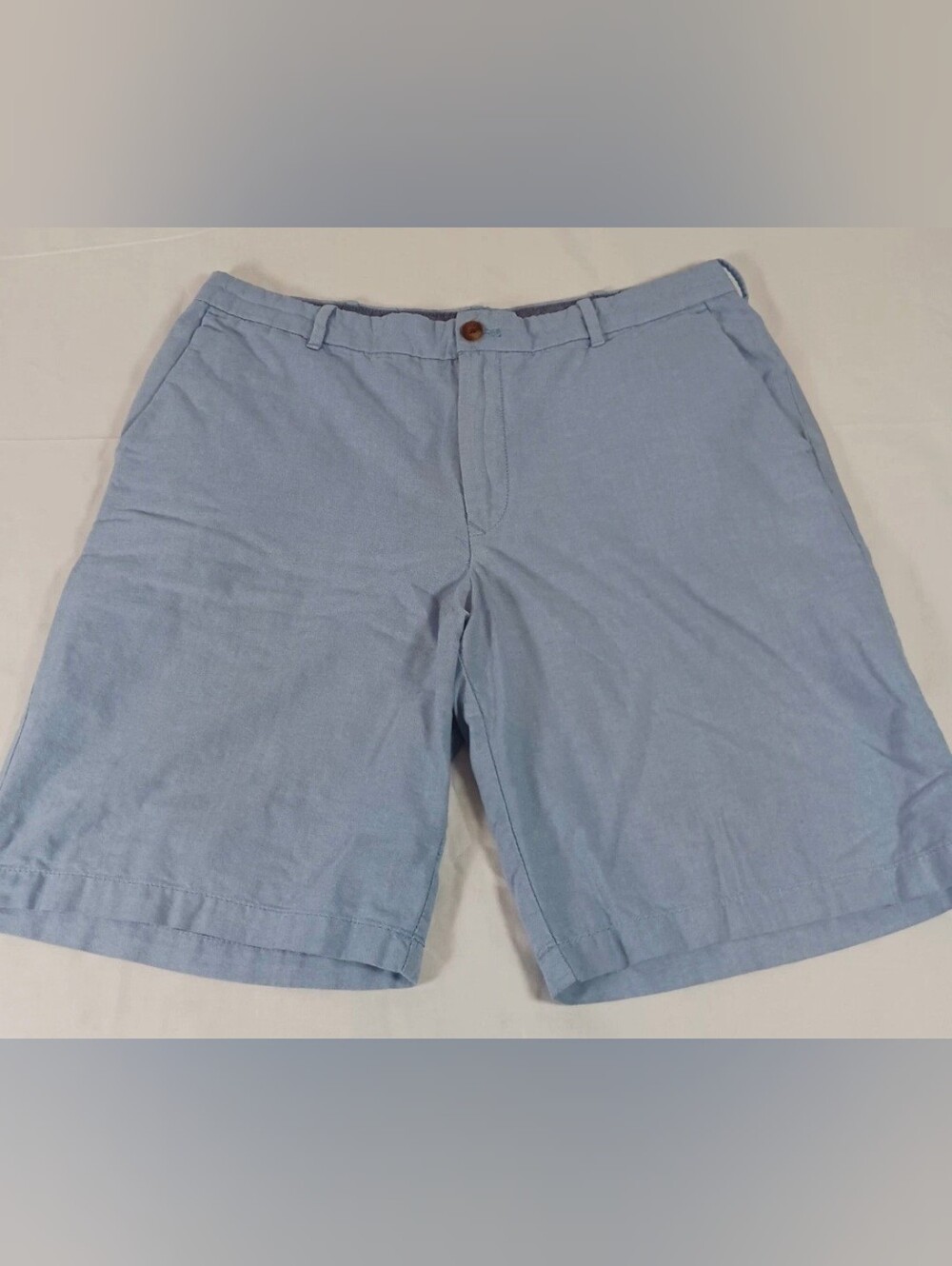 Men's Size 36 IZOD Regular Fit Chino Shorts Blue Flat Front Slash Pocket
